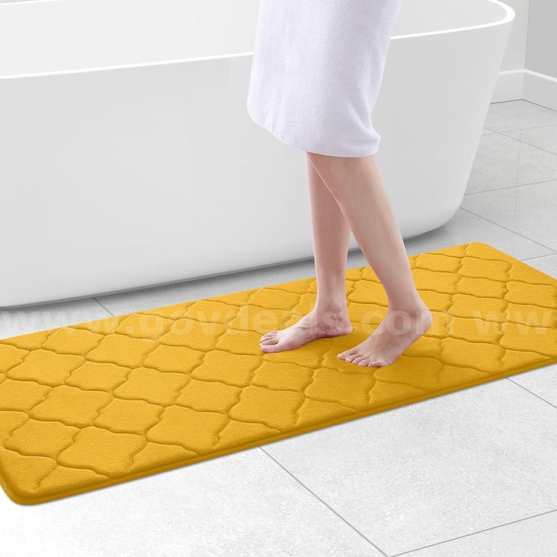 Brand New - Memory Foam Bath Mat 59"x24", Ultra Soft and Absorbent Bathroom Rugs, Yellow - Shipping Available