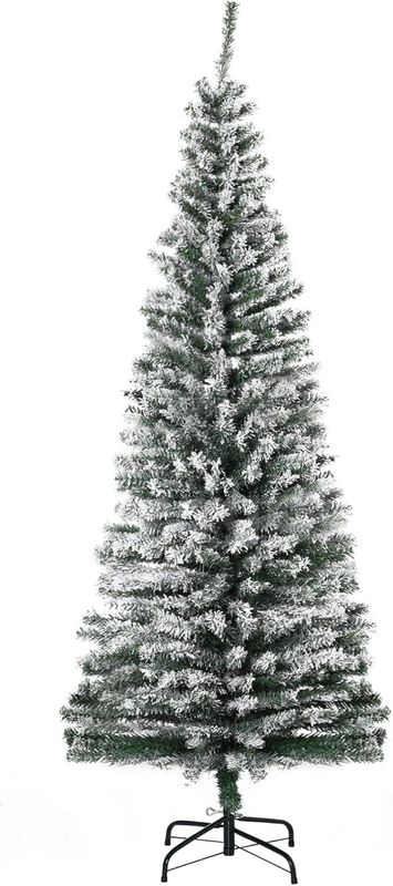 Brand New - 6 FT Tall Unlit Snow-Flocked Slim Artificial Christmas Tree - Shipping Available