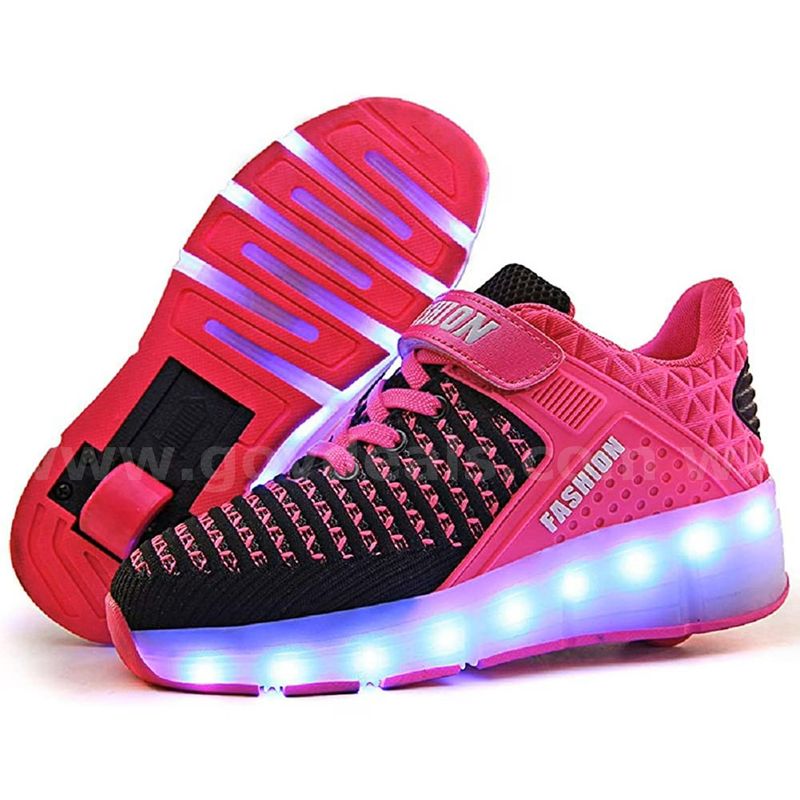 Brand New - Kids Roller Shoes Girl Sneakers with Wheels Become Pink/Black 39 Size - Shipping Available