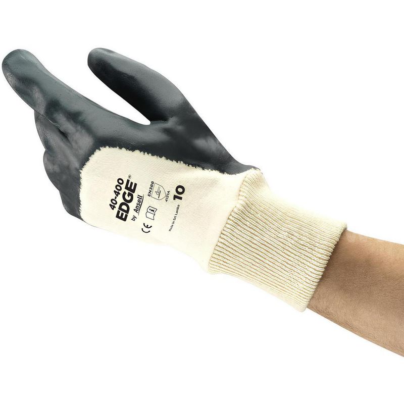 Brand New - 12 Pairs - Work Gloves Nitrile-Coated Cotton, General Purpose, Size 10 - Shipping Available