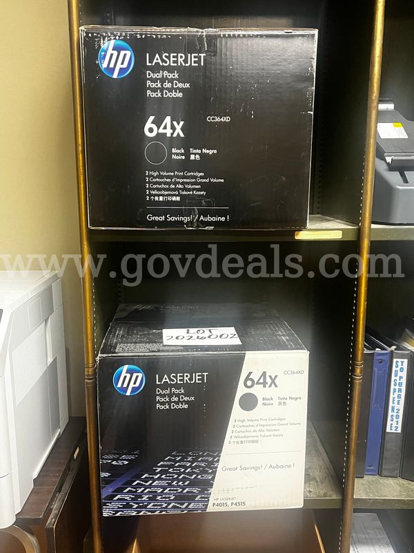 2 HP 64X Dual Pack Black Cartridges