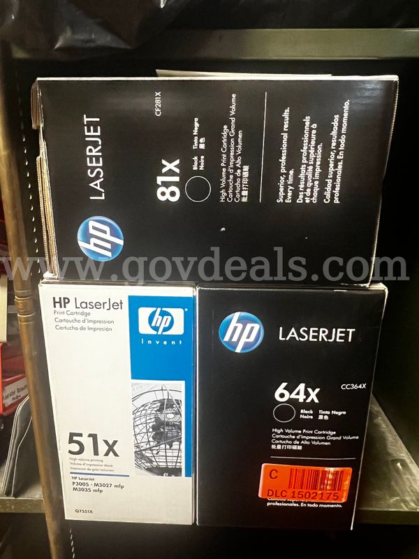 Lot 2026003 - 3 Various Printer Cartridges - 1 HP 51X, 1 HP 81X, 1 HP 64X