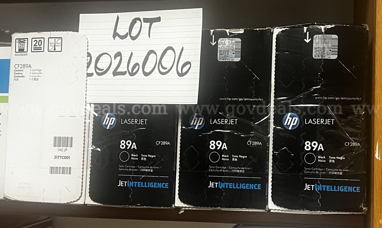 Lot 2026006 - 4 HP 89A Black Cartridges - New in Box