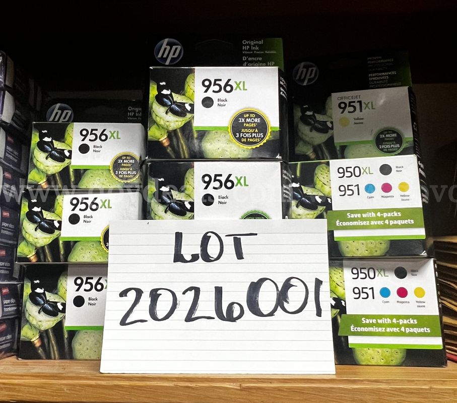 Lot 2026001 - Various HP Cartridges - 6 HP 256XL, 2 HP 950XL & 951, 1 HP 951XL Yellow - New In Box