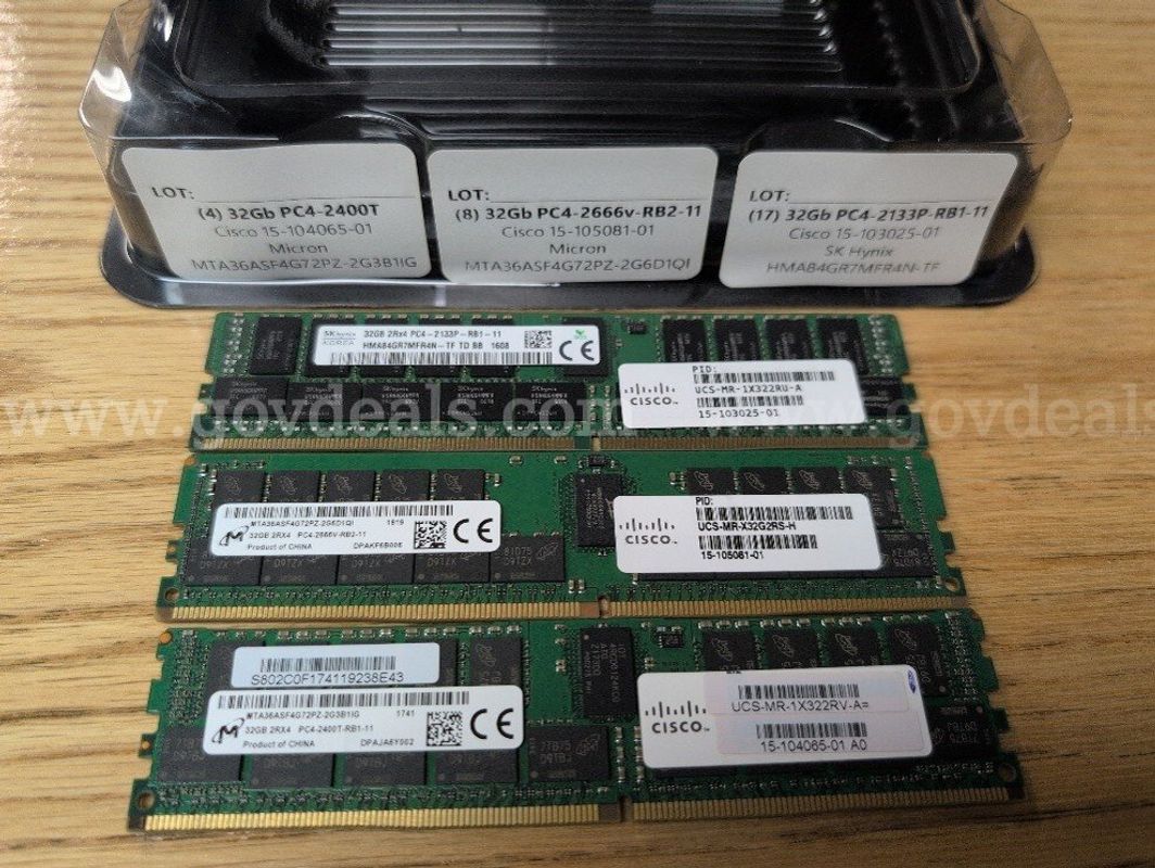 Lot of (29) Mixed DDR4 ECC RDIMM Samsung/Sk Hynix | Cisco UCS