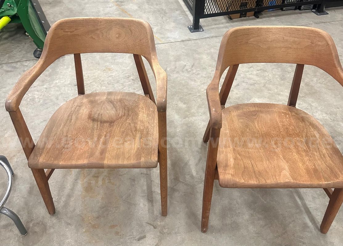 2 Wooden Reception Chairs