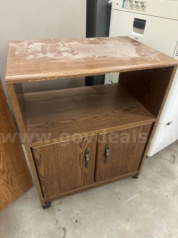Wooden Microwave Cart