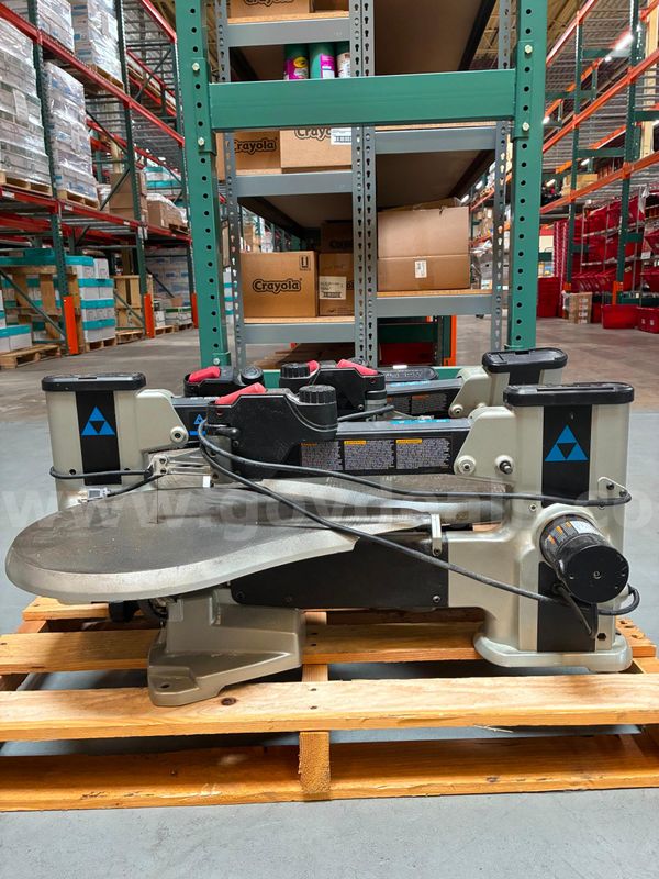Pallet of: 1-RBIndustries Inc Scroll Saw and other parts/equipment