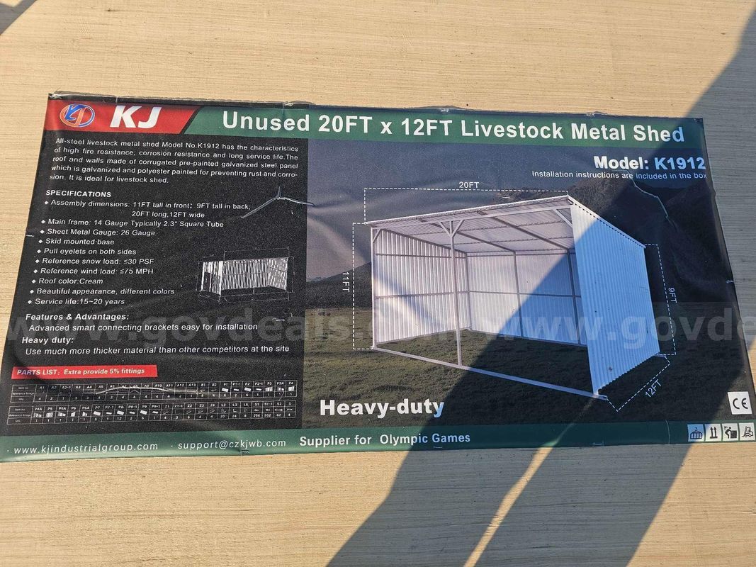 New 20x12 live stock shed