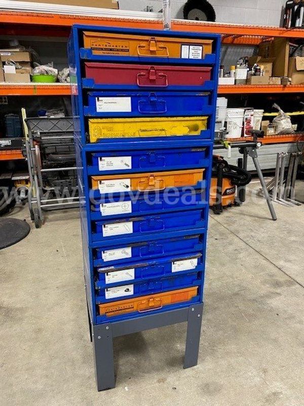 Hardware storage bins
