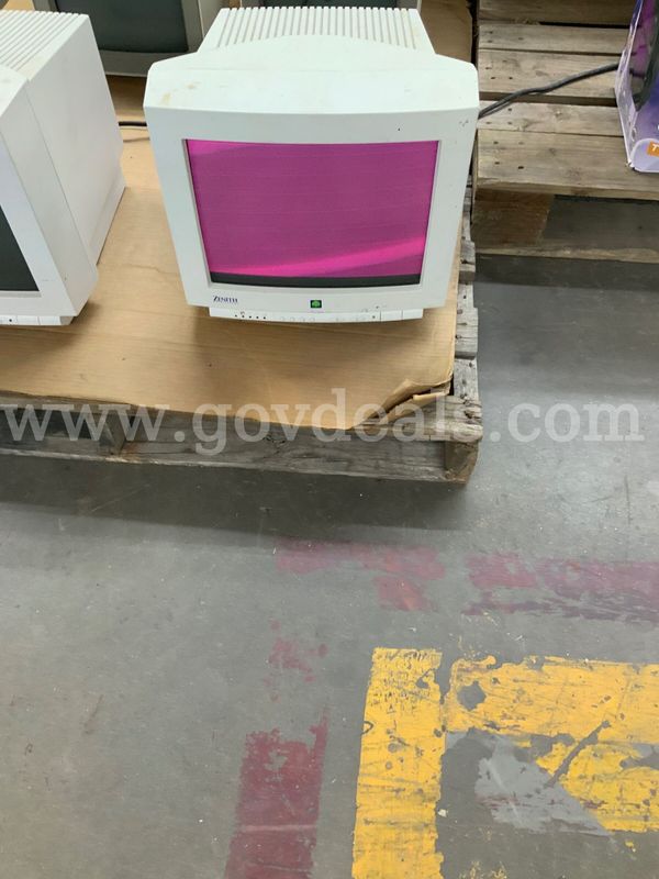 4 Vintage CRT Computer monitors