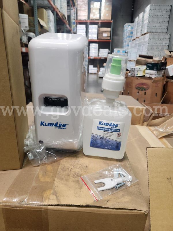 LOT OF DISPENSER AND FOAM HAND SANITIZER "SOLD AS IS WHERE IS"