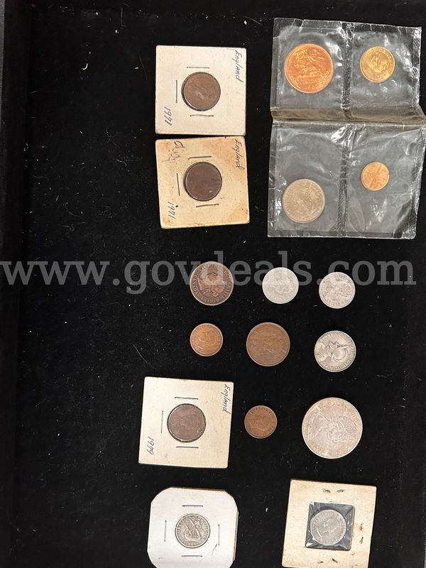Fourteen Foreign Coin Items & Two Commemorative Coins