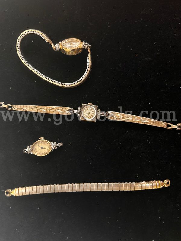 Three Ladies' Watches Including Waltham & Bulova