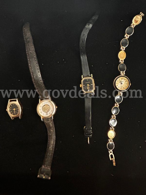 Eight Ladies' Watches Including Gold-Tone, Silver-Tone & LTD Watch
