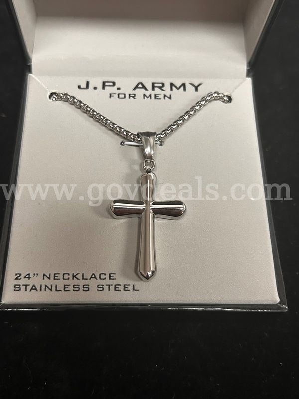 JP Army for Men Cross Necklace in Presentation Box