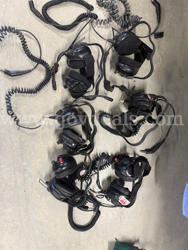 Lot of 6 Firecom Headsets & Federal Signal Siren Controller
