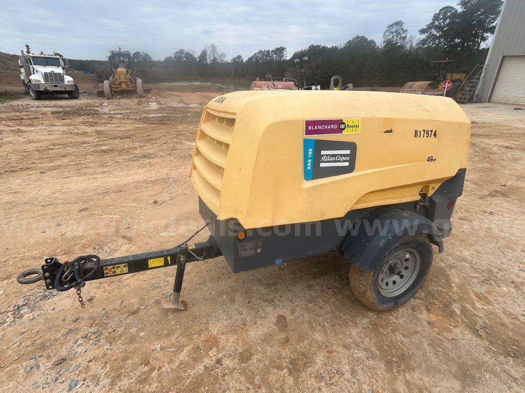 2023 Atlas Copco XAS188CD8 Portable Rotary Screw Air Compressor-Inoperable