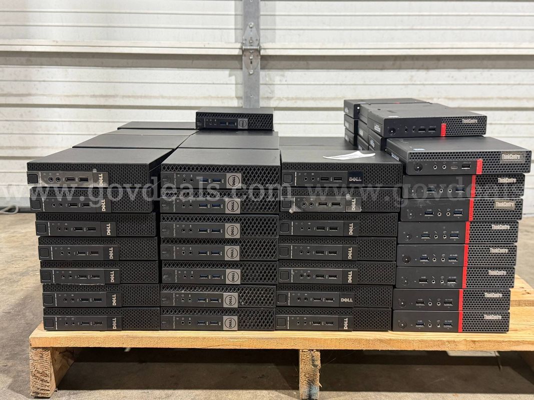 Lot of (117) Mixed Lot of Lenovo ThinkCentre & Dell OptiPlex Mini PCs