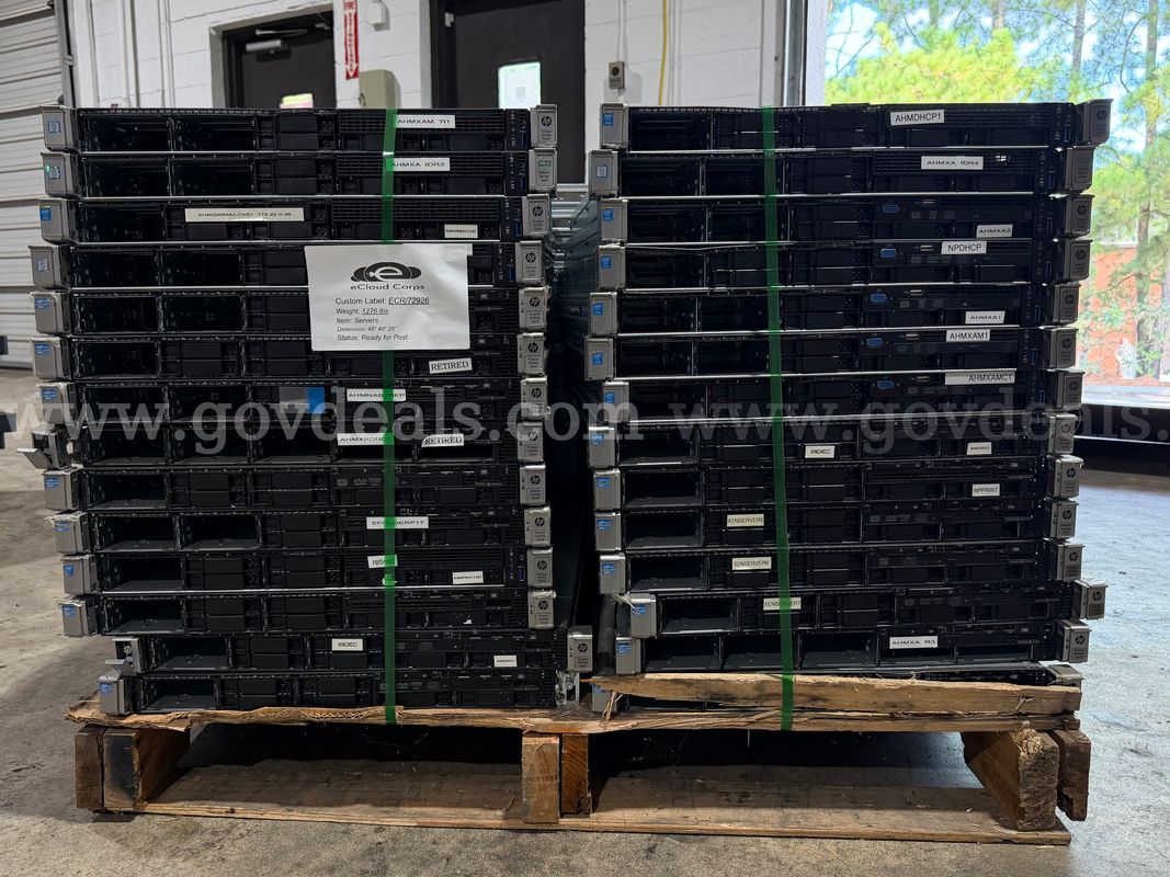 LOT OF ≅(35)Mixed HP/HPE & Cisco Rack Servers and Storage Equipment – Parts/Repair SOLD AS IS/WHERE IS