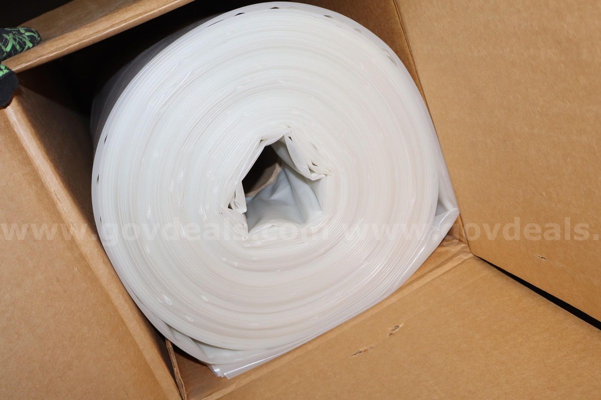 Lot of Polyethylene Sheeting Rolls (300') and Bags (4500 bags)