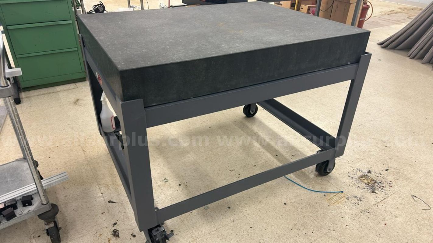 6" Granite Table Top on Steel Rolling Cart