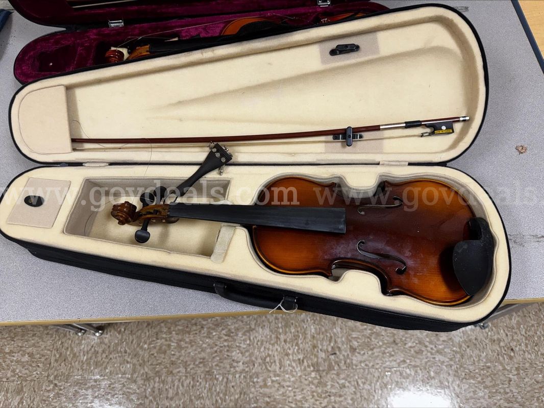TWO (2) VIOLINS WITH CASES