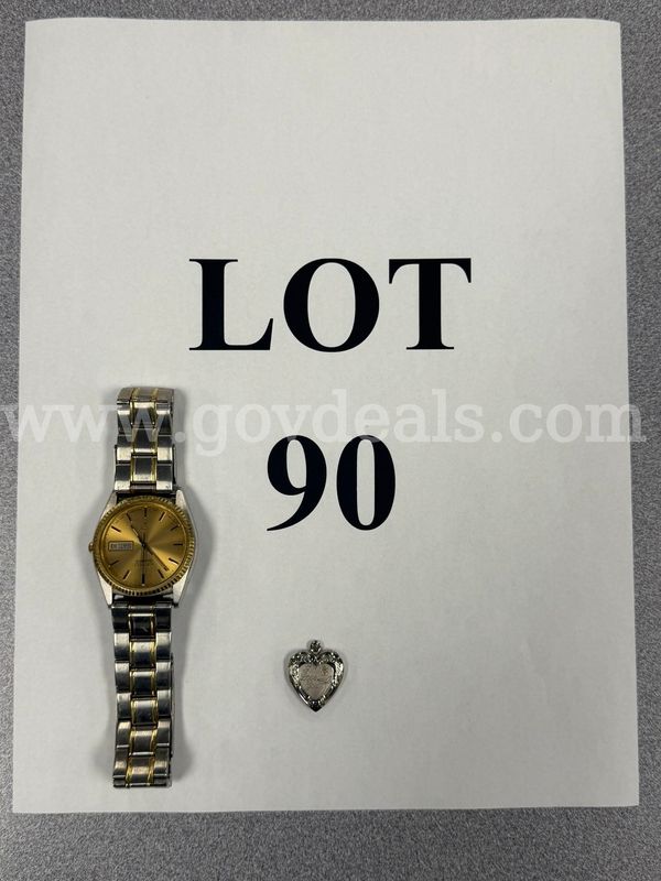 Watch and Heart Pendant