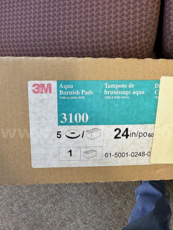 24" 3M 3100 Aqua Burnish Pad
