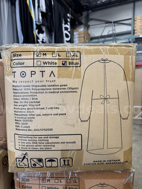 EXPIRED - Disposable Isolation Gowns - SIZE: M