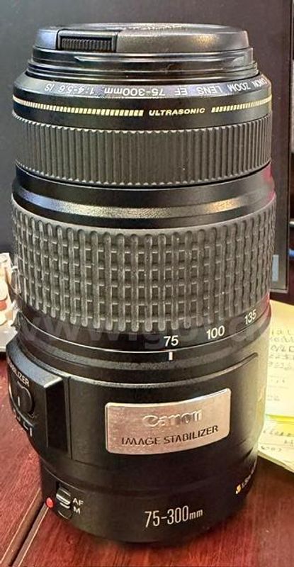 Canon Zoom 75-300mm f/4-5.6 EF USM IS Image Stabilizer Autofocus Lens