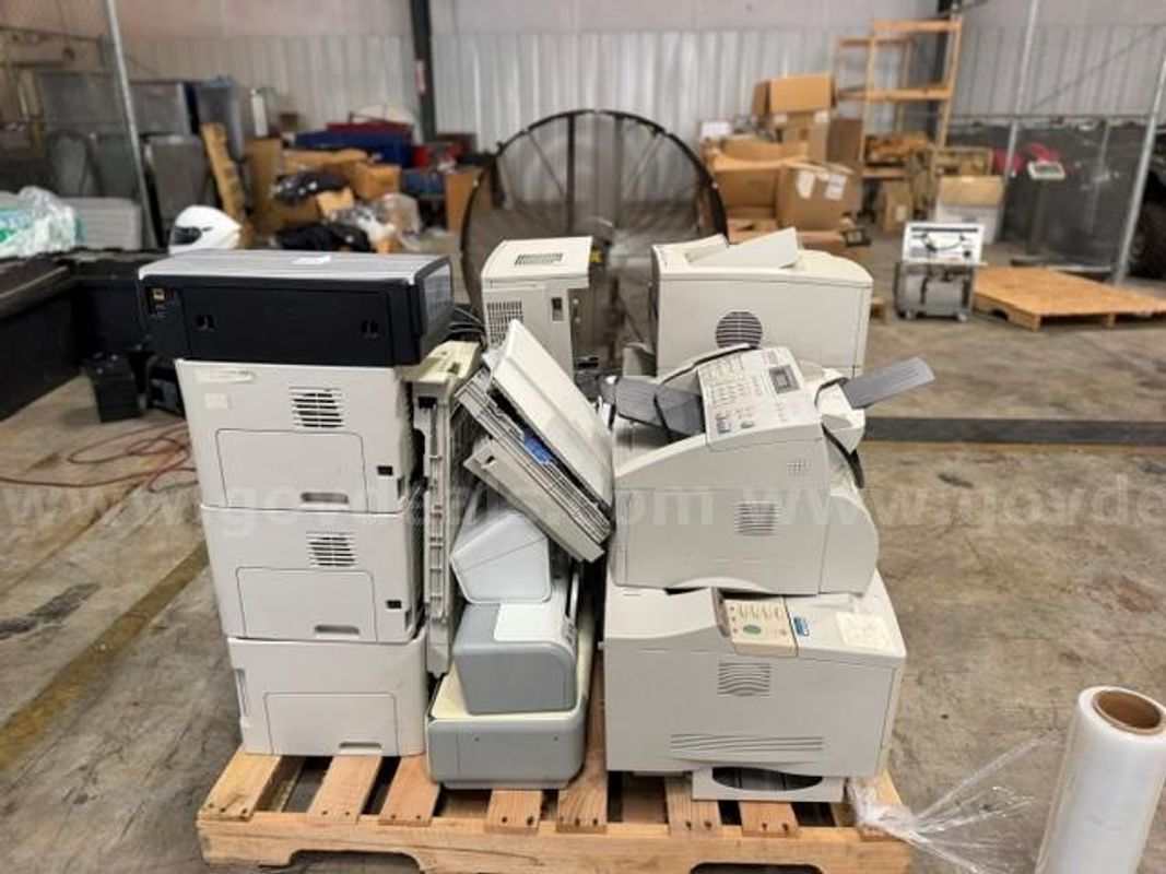 Pallet of Multiple Printers, Scanners, Copiers