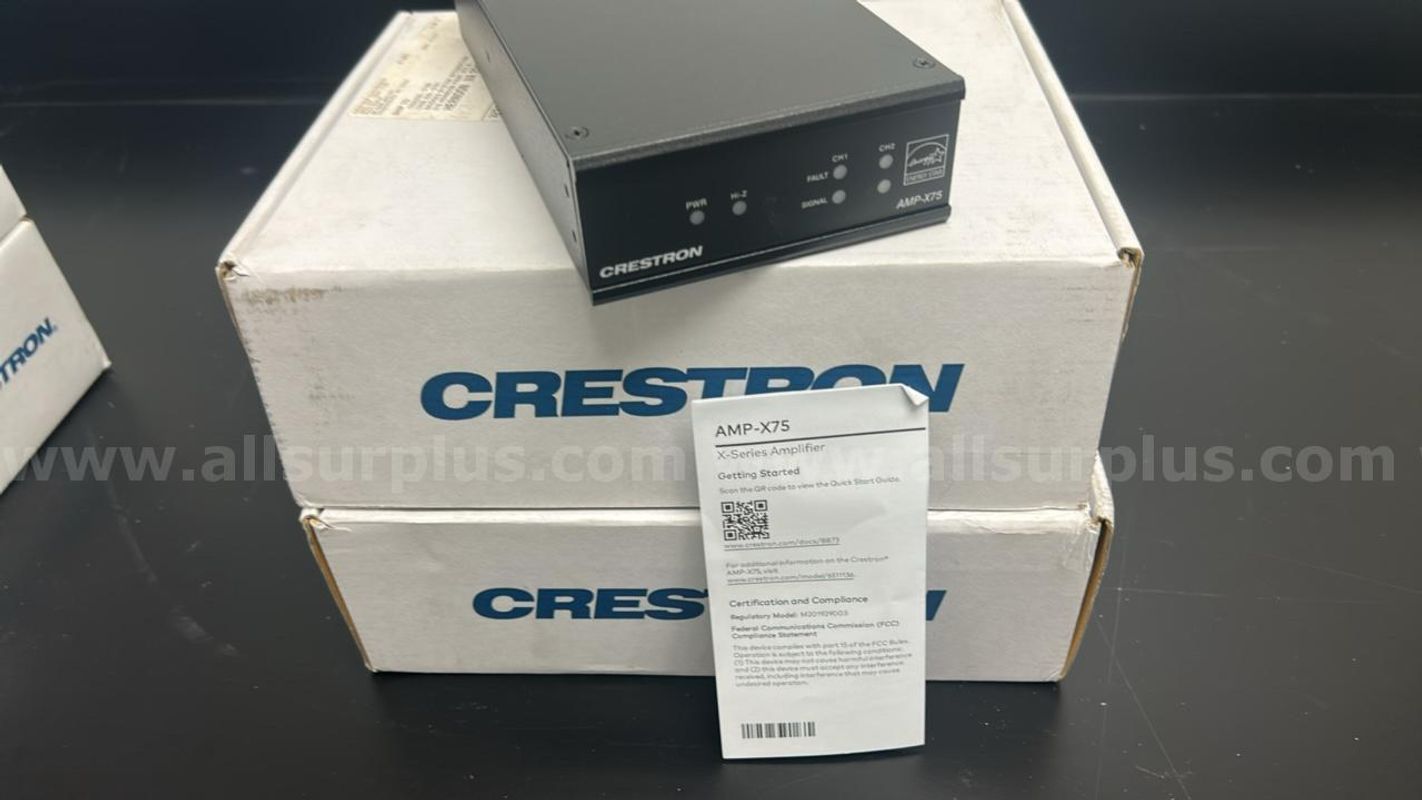 Lot of 2 Crestron X-Series Amplifier, Model AMP-X75