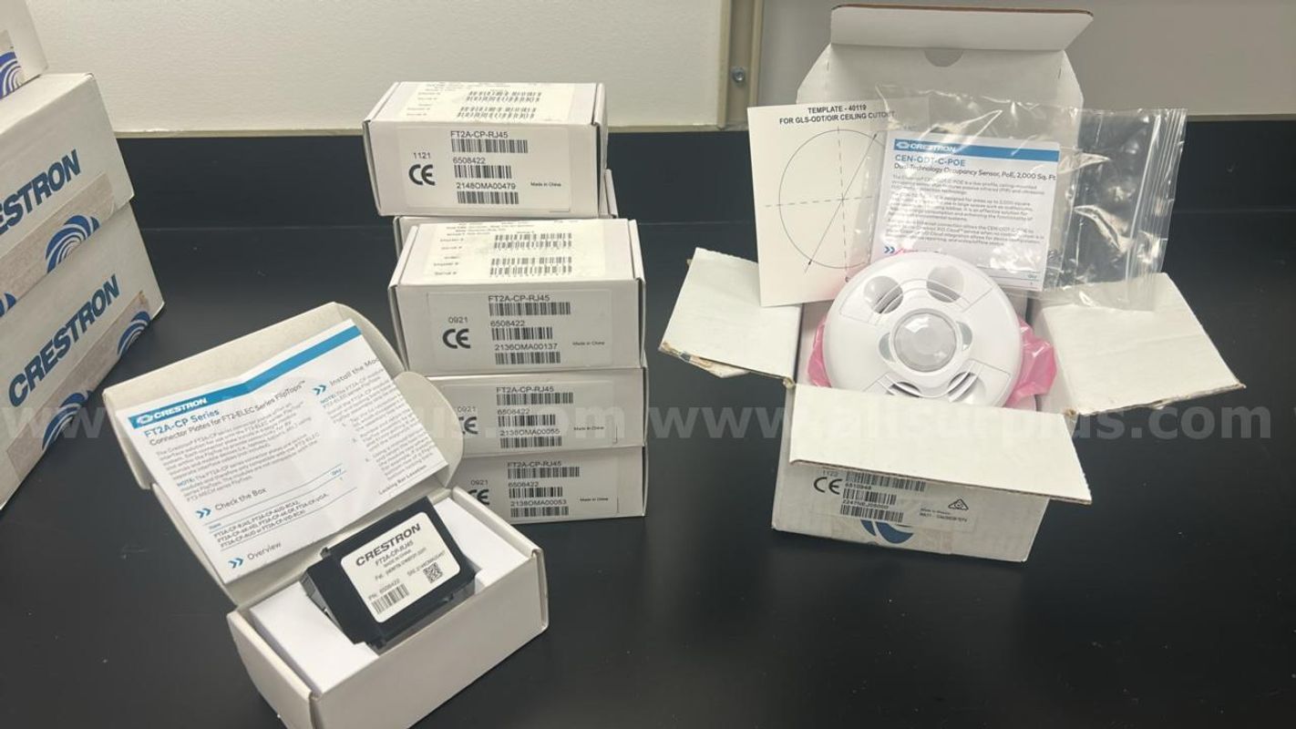 9 pcs., Crestron Occupancy Sensors and Connector Plates for FT2-ELEC Series FlipTops