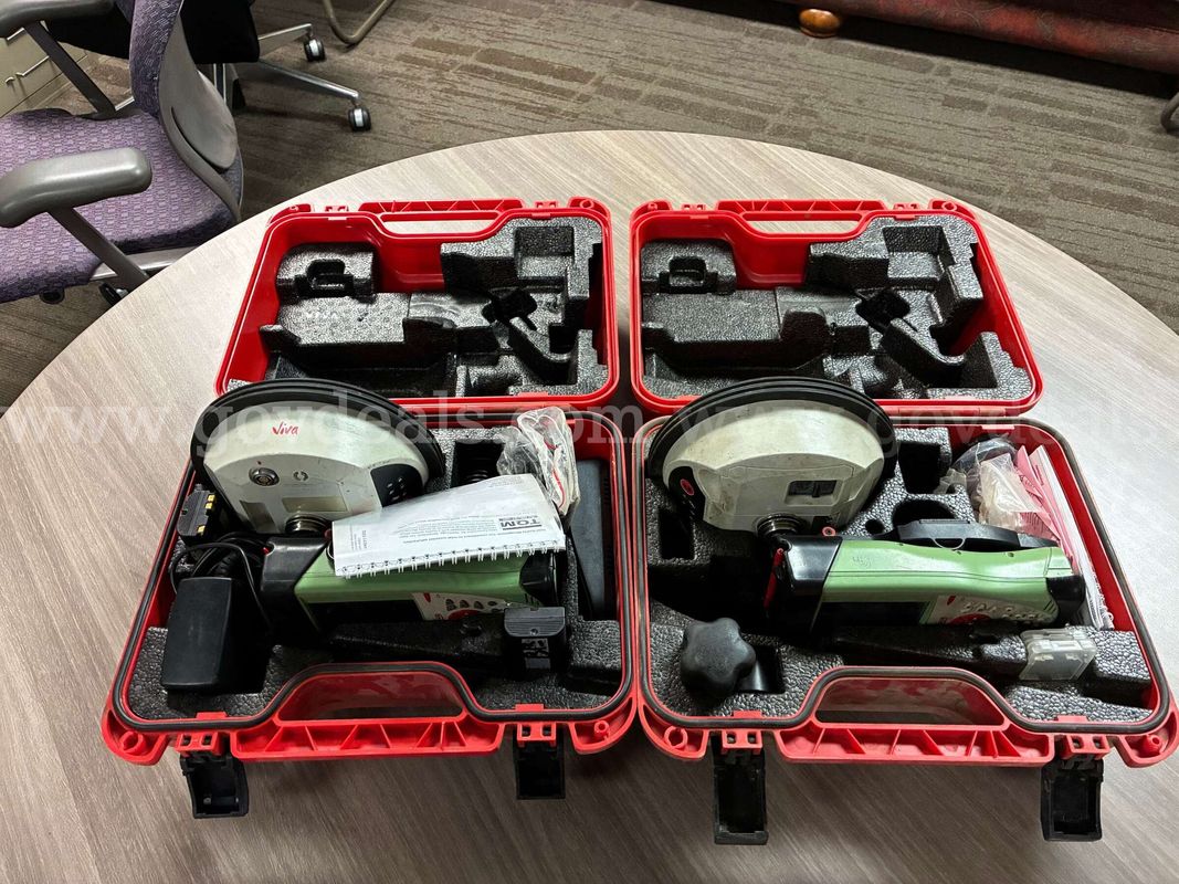 (2 each) Leica Viva GS15/GS14 GPS/GNSS rover receivers with Leica CS10/CS15 field controllers (data collectors).