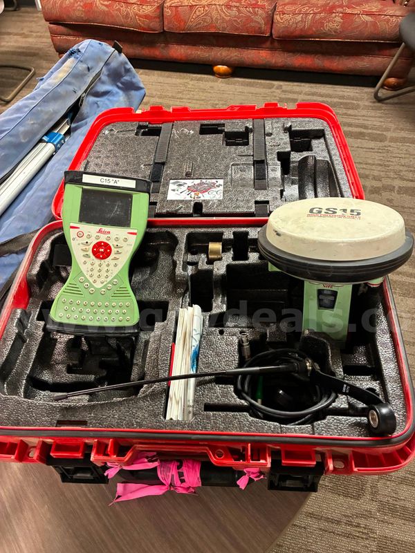 Leica GS15 GNSS GPS Survey System w/ CS15 Controller, Tripod, Case & Accessories