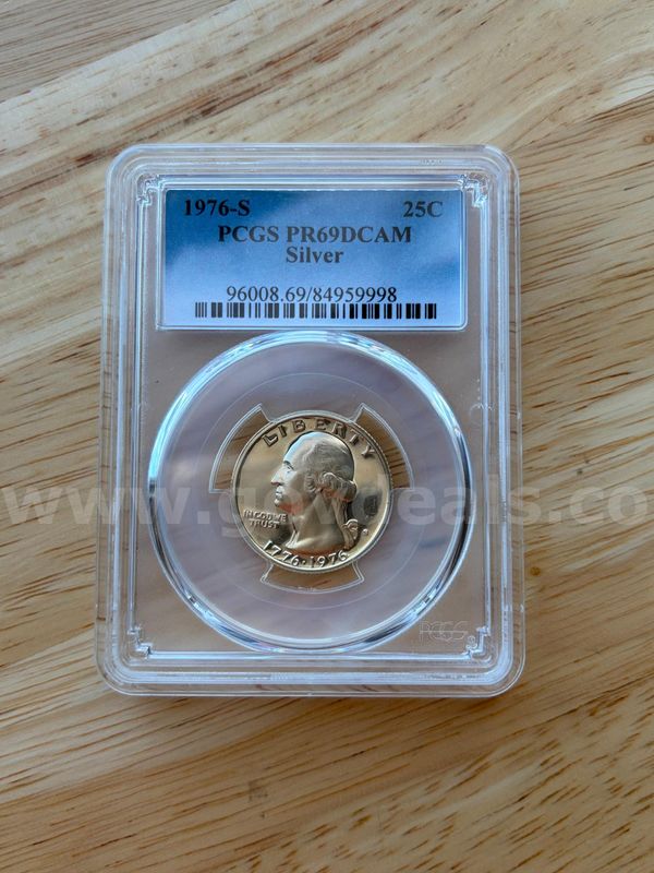 TiDDRs: 1976-S US Bicentennial Coin PCGS Proof 69 Deep Cameo (40% Silver). PCGS verification coin details included.