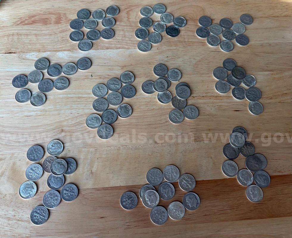 TiDDRs: LOT of 100 dimes years 1964 and earlier (part silver)