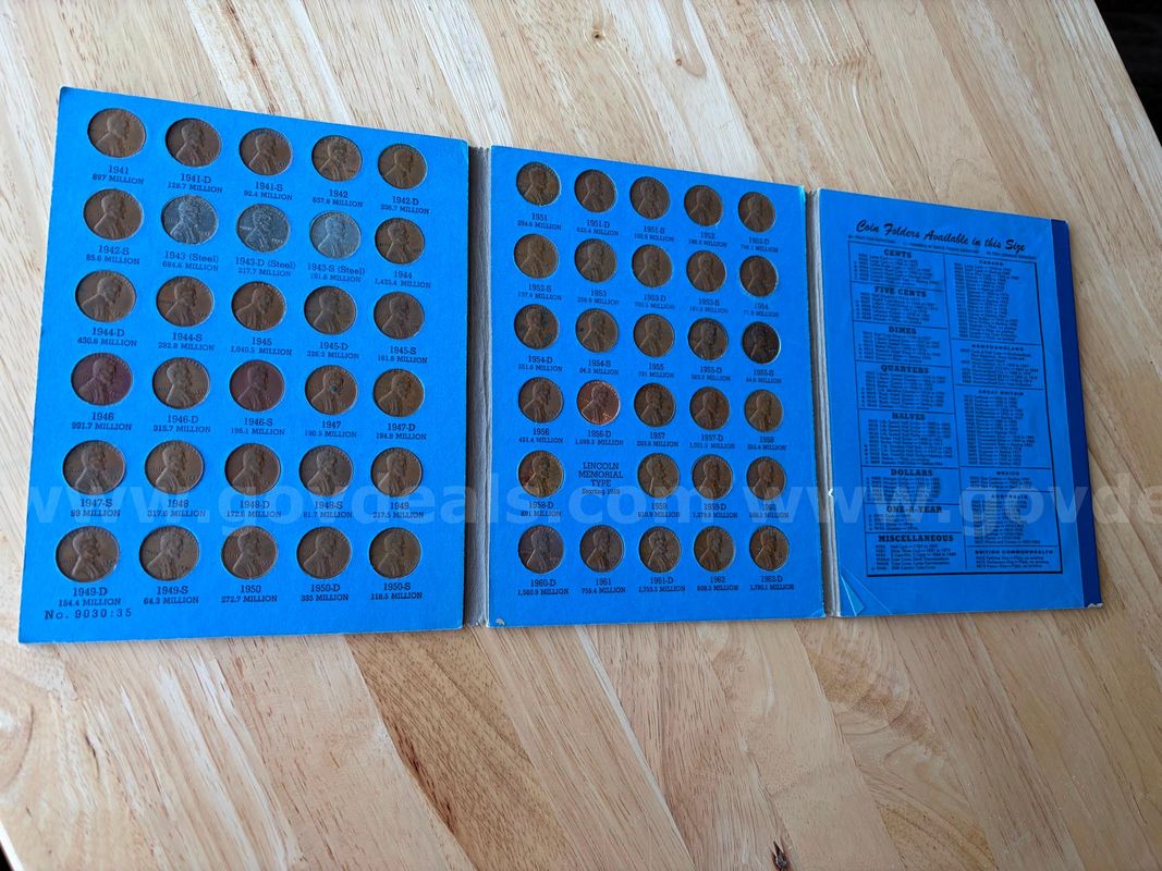 Lincoln Head Cent Collection Starting 1941