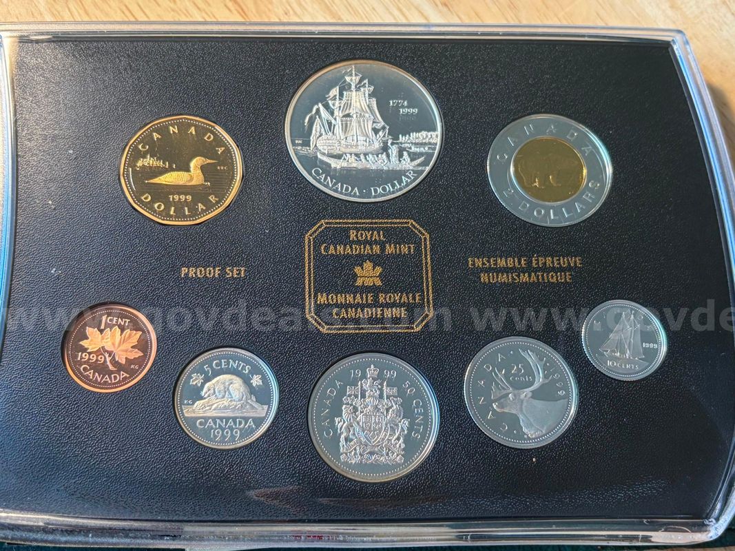 TiDDRs: 1999 Canada 8-Coin Double Dollar Silver Proof Set - the Royal Canadian Mint. Approx. 1.7 Troy Ounces pure silver
