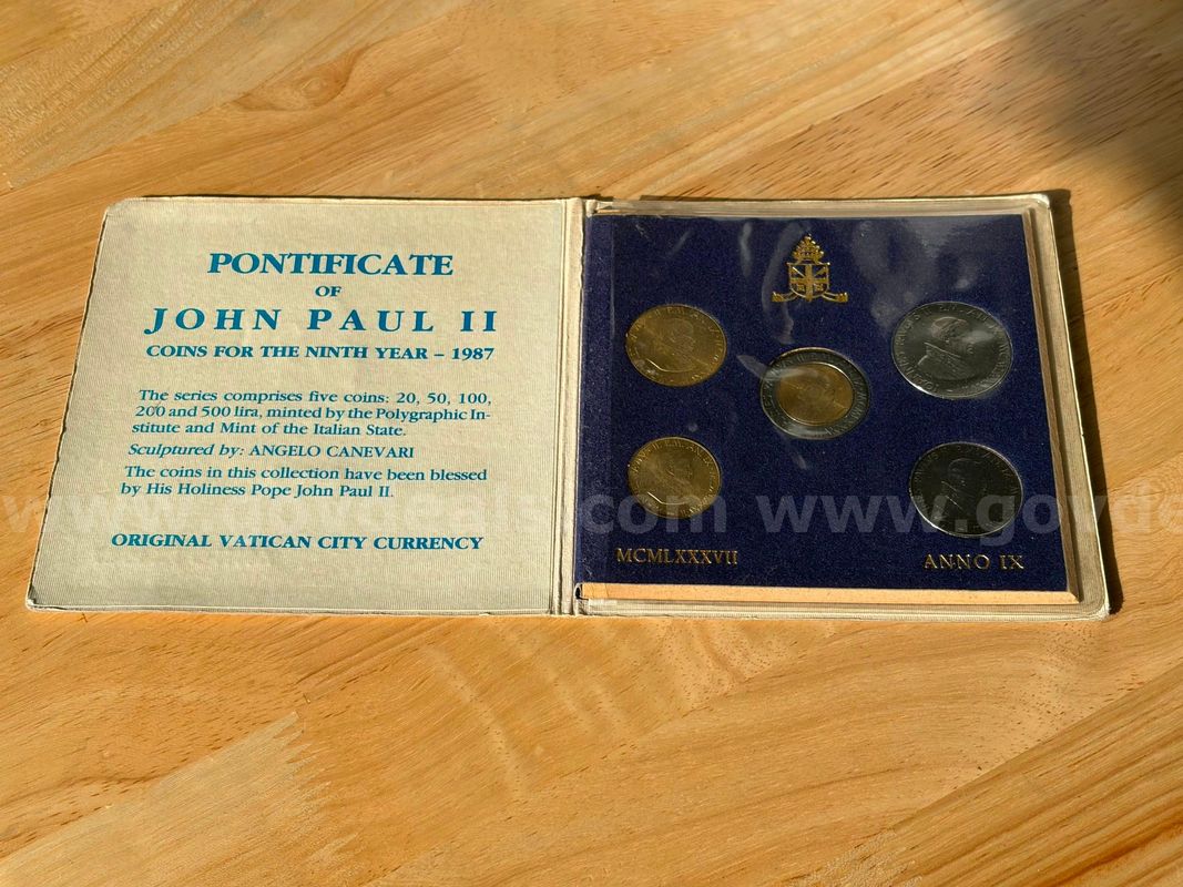 TiDDRs: 1987 Vatican City Mint Set - Blessed by John Paul II - Original Vatican City Currency