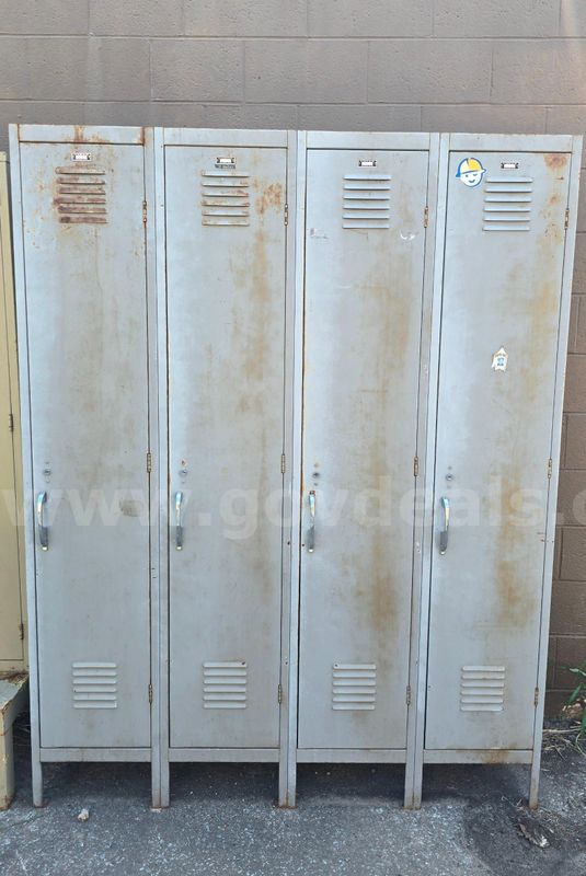 Lockers, Metal Table and Cabinet with shelves - Stonewall, OK