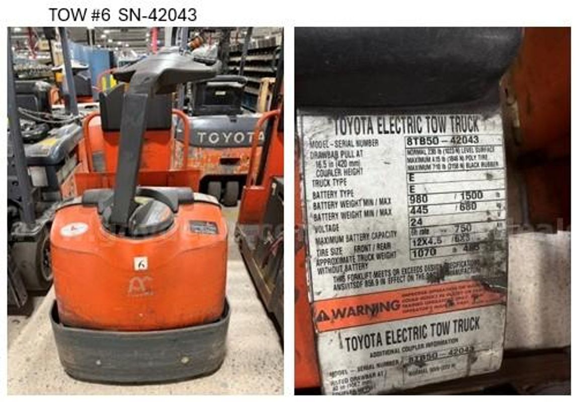 Toyota Electric TOW TRUCK 8TB50-42043 TM 6