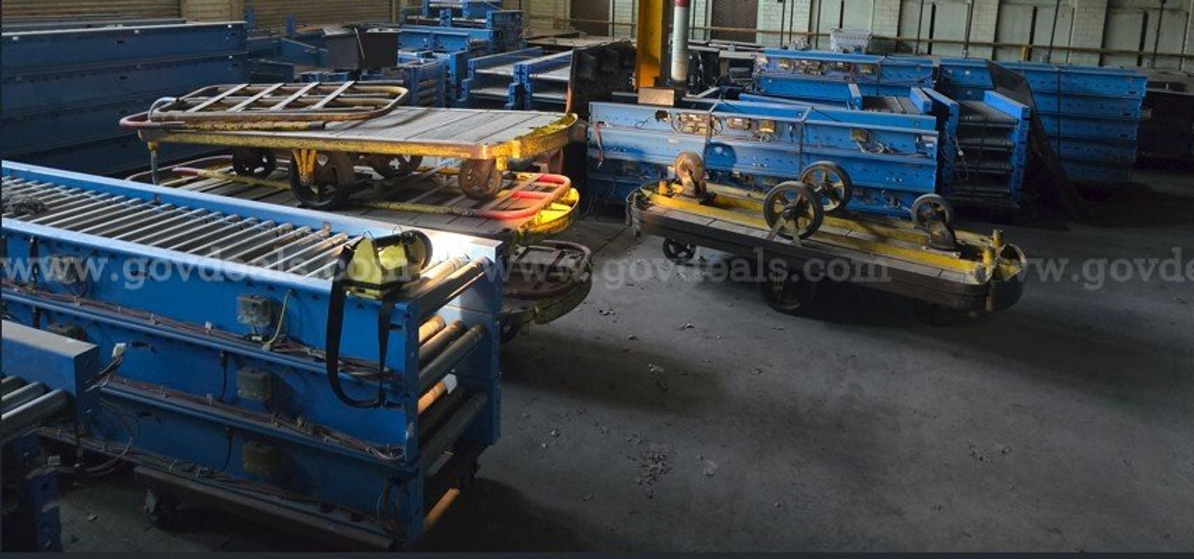 Heavy Duty Roller Conveyors used estimated weight in excess of 3000 lbs