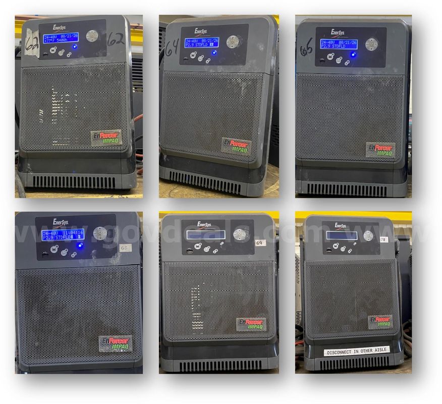 LOT of 6 Industrial Fleet Battery Chargers - Used/Operable
