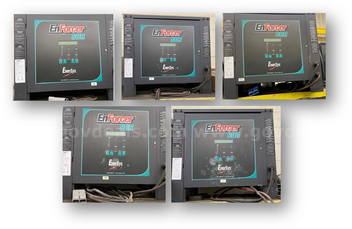 LOT of 5 Industrial Fleet Battery Chargers - Used / Operable
