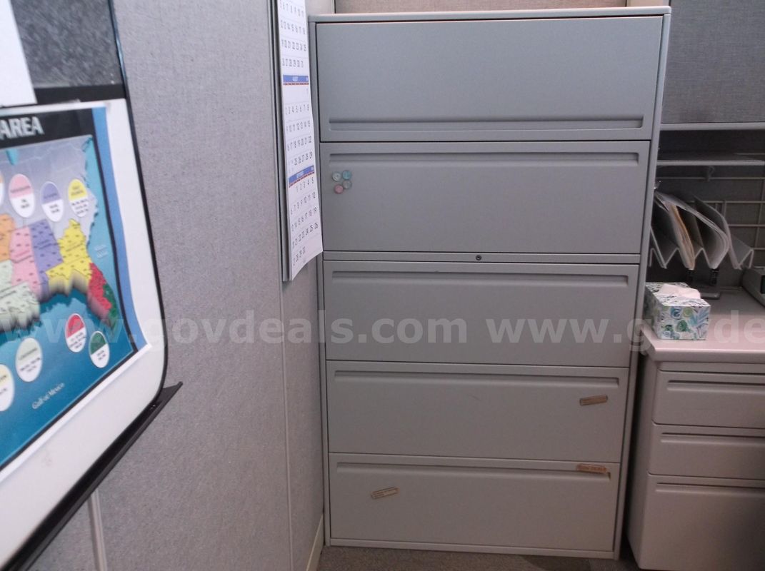 Lateral Cabinets 5 Drawer Gray qty 20 (LOT#1)