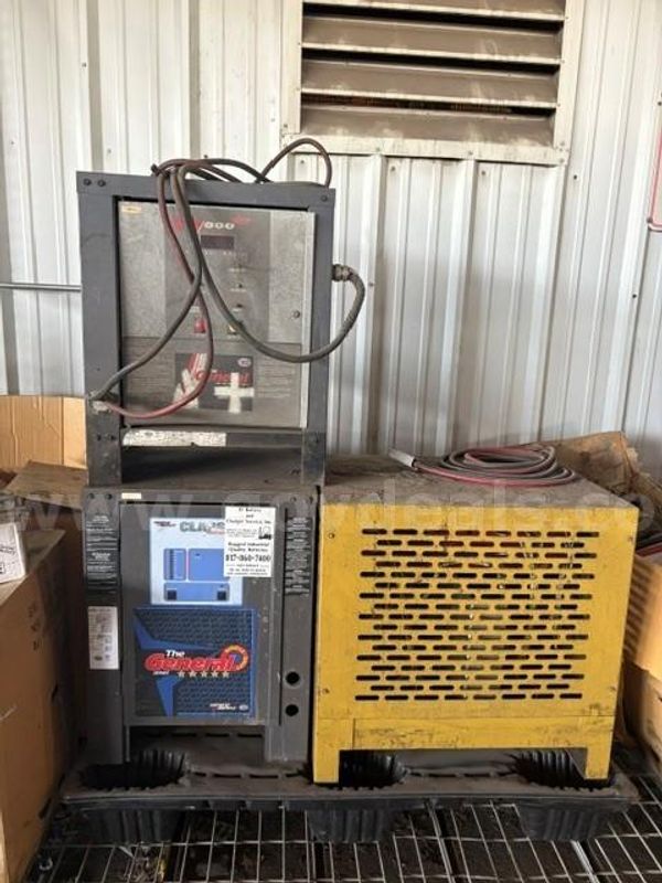 Industrial heavy-duty battery charger units qty 3 condition unkown sold as scrap metal