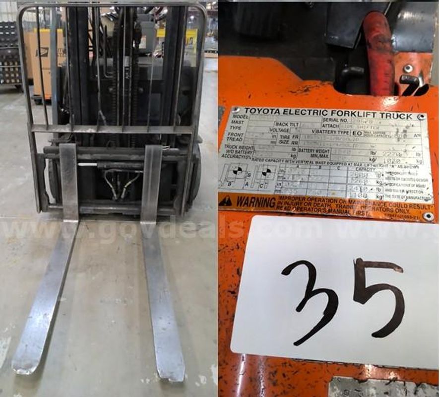 Toyota 7FBEU15 Forklift without battery - Operational - # TX2