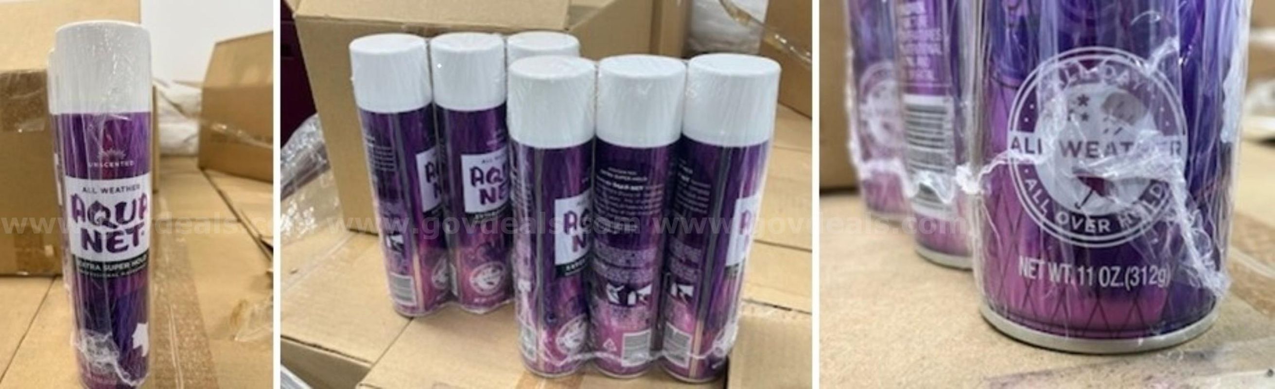 NEW - AQUA NET HAIR SPRAY - 1 LOT OF 6 CANS
